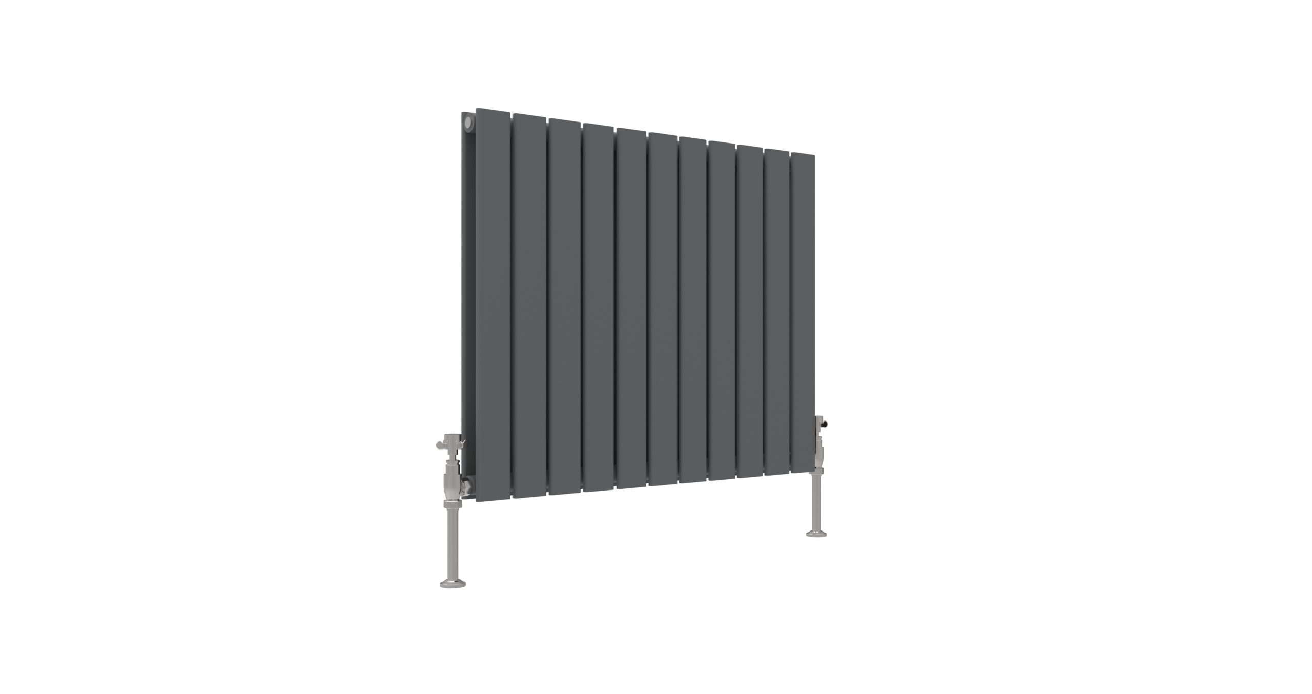 JTP - ENZO ANTHRACITE FLAT DOUBLE ROOM RADIATOR HORIZONTAL 600X832