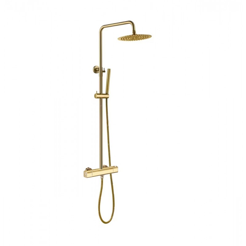 Economy thermostatic shower (2 outlet) with rigid riser height adjustable rail k (ETS12-BG)