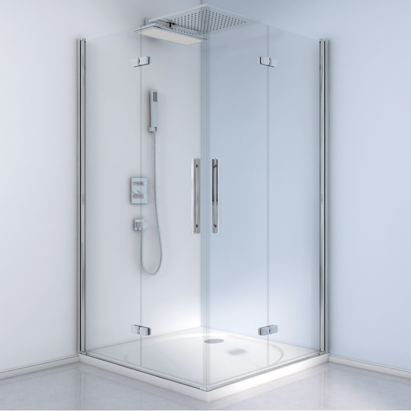 Kleen frameless Bi-Fold hinged door 800 x 1900 x 6mm (FBFHD80)