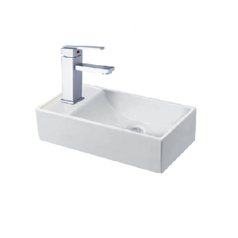 Flora cloakroom basin (Left Hand) Wall-mounted or counter top (FBL400)