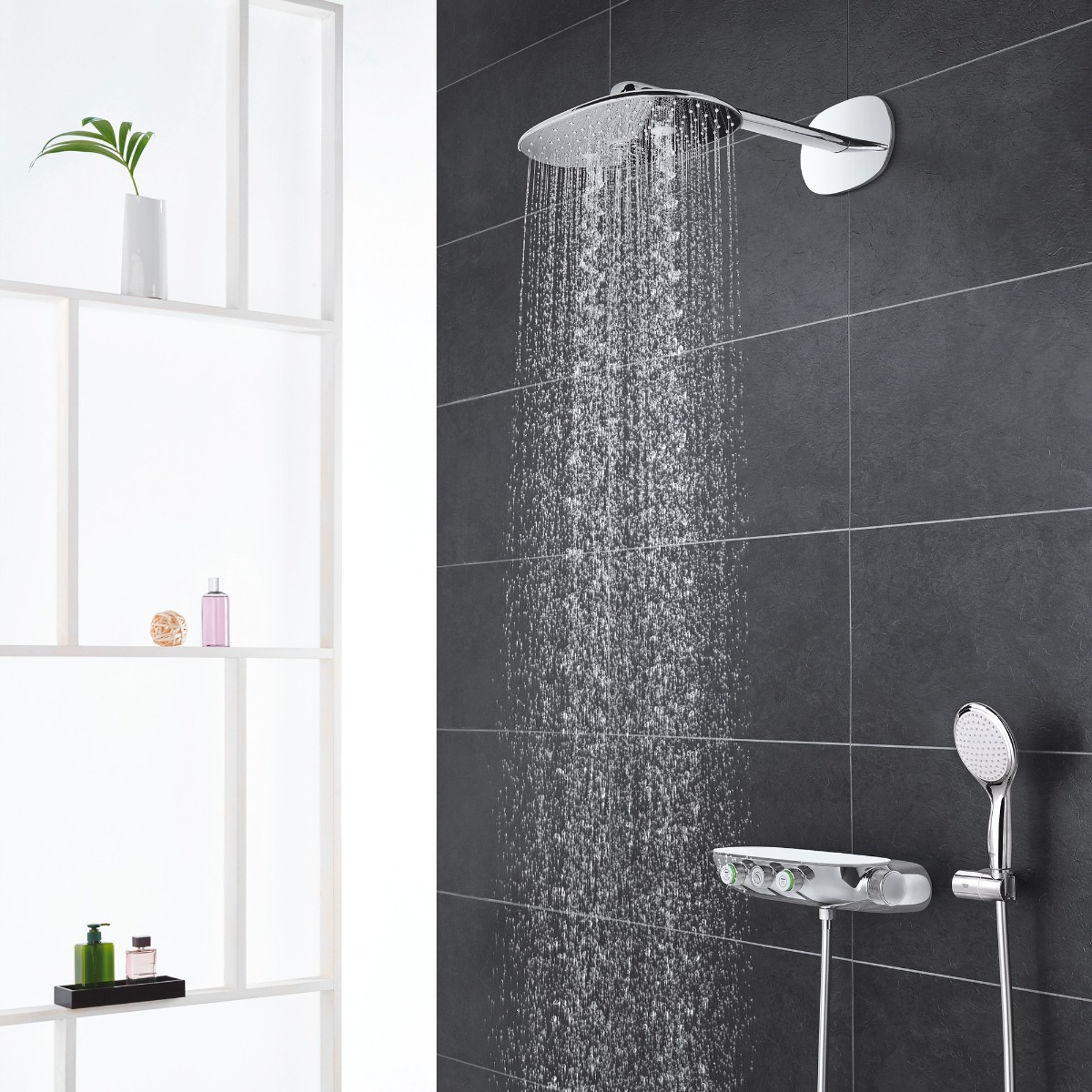 RAINSHOWER SYSTEM SMARTCONTROL DUO 360 COMBI SHOWER SYSTEM WITH THERMOSTAT, EXPOSED/CONCEALED