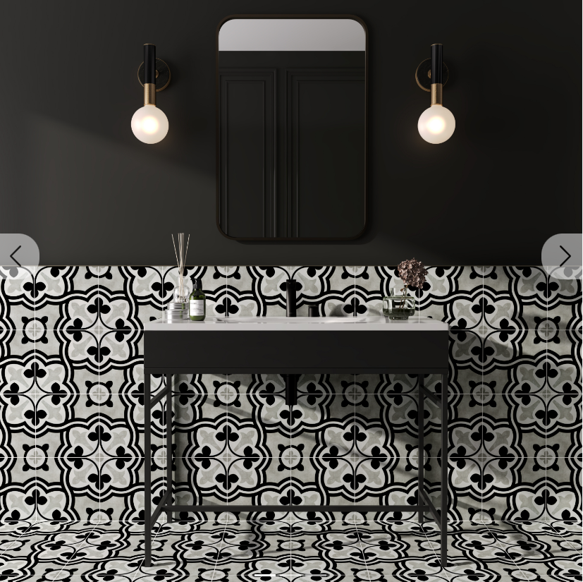 Form Ice Baroque Matt Porcelain 200x200mm- Price per m2