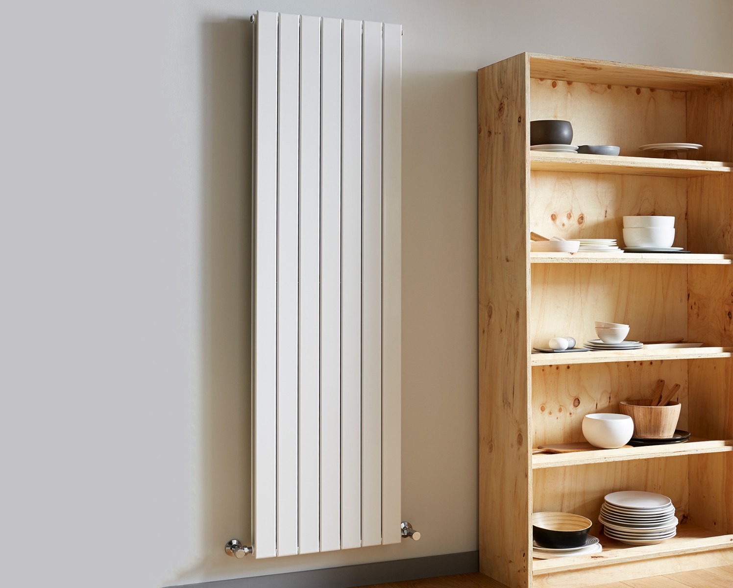 Designer Radiators Fly Line Sp Vertical Heating Only - Anthracite 1800x528