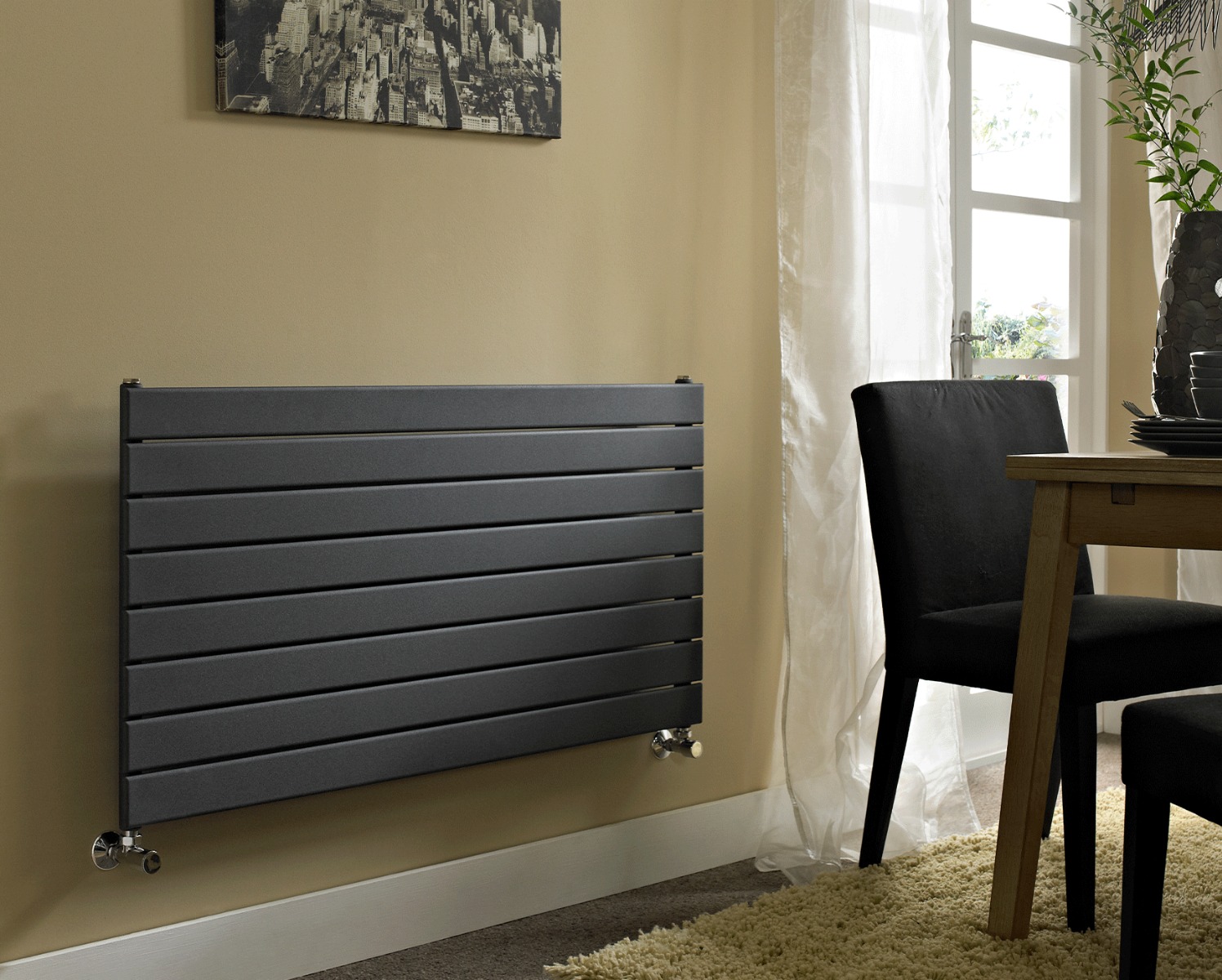 Designer Radiators Fly Line Sp Horizontal Heating Only - White 452x900