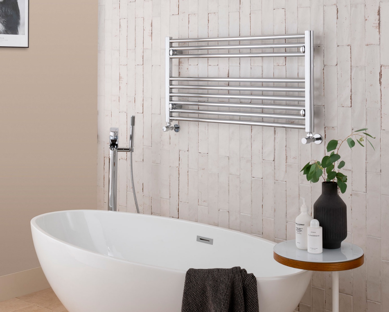 Ladder Rails Focus Horizontal Heating Only - White 400x1000