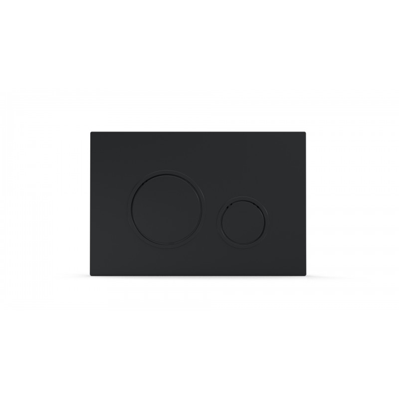 Euro Circle Dual Flush Plate - Matt Black Only compatible with WHF1000 and WHF20 (FP47-B120)