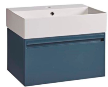 FORUM 600 WALL MOUNTED UNIT & BASIN - OXFORD BLUE