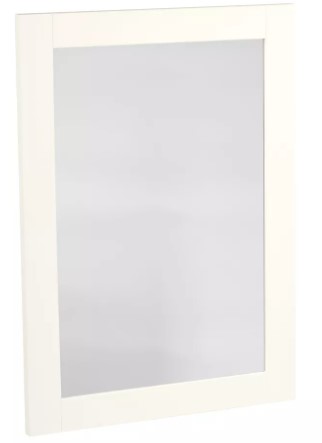 TRADITIONAL FRAMED MIRROR- LINEN WHITE