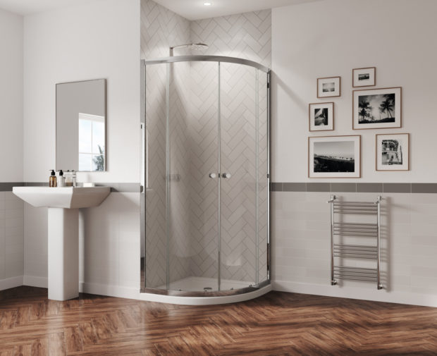 GB 5 Quadrant Door 1000 x 800mm Chrome