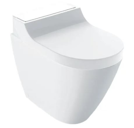 Geberit AquaClean Enhancement Solutions - Tuma Comfort Floorstanding Complete Set - Black Glass