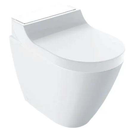 Geberit AquaClean Enhancement Solutions - Tuma Comfort Floorstanding Complete Set - White Glass