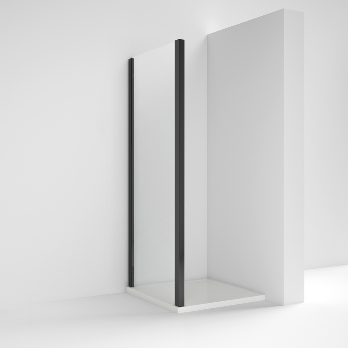 ShowerSculpt Side Panel 800mm Matt Black