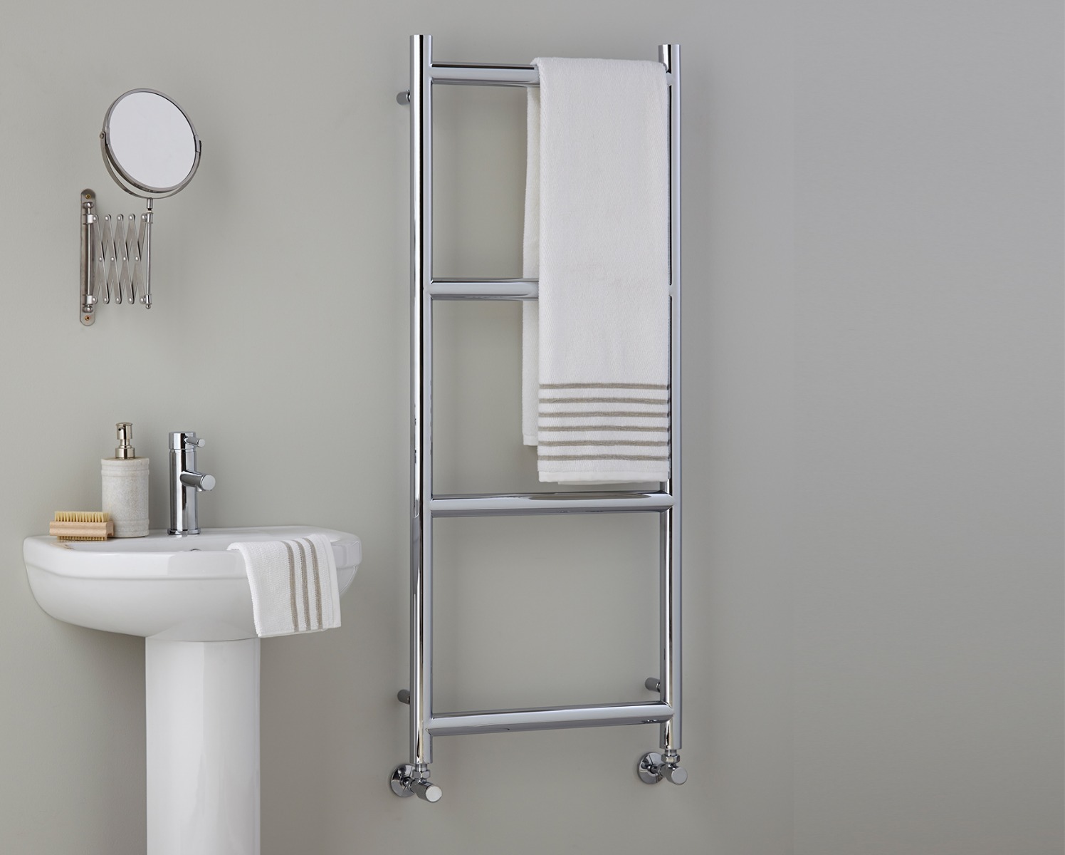 Contemporary Grace Towel Rail Dual Energy Only - Chrome 800x500