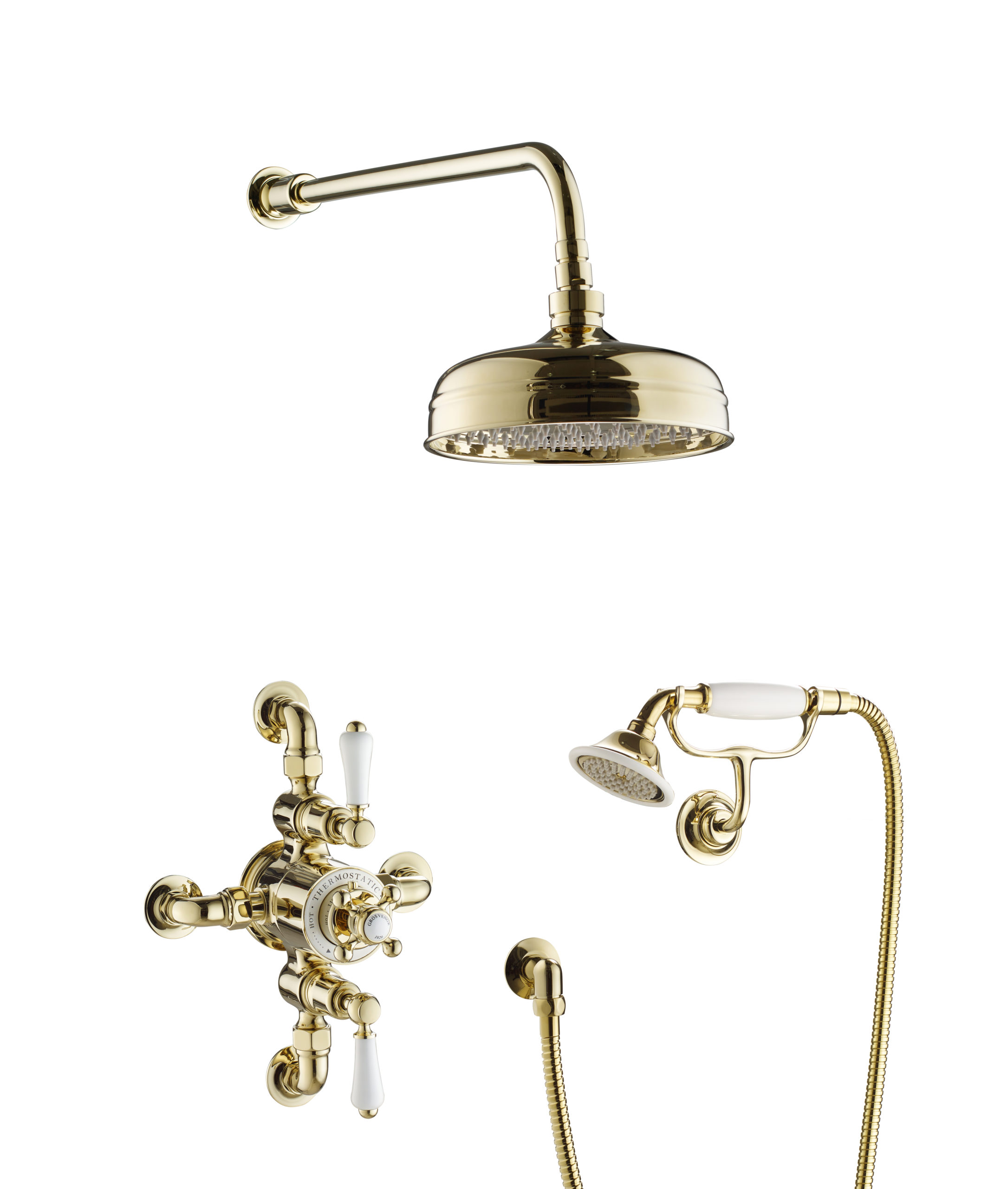 JTP - Grosvenor Exposed Thermostatic valve with 2 outlets