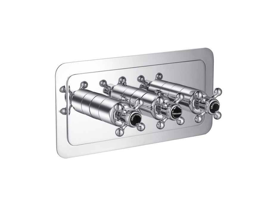 JTP - Grosvenor Cross Thermostatic 3 Outlet Shower Valve