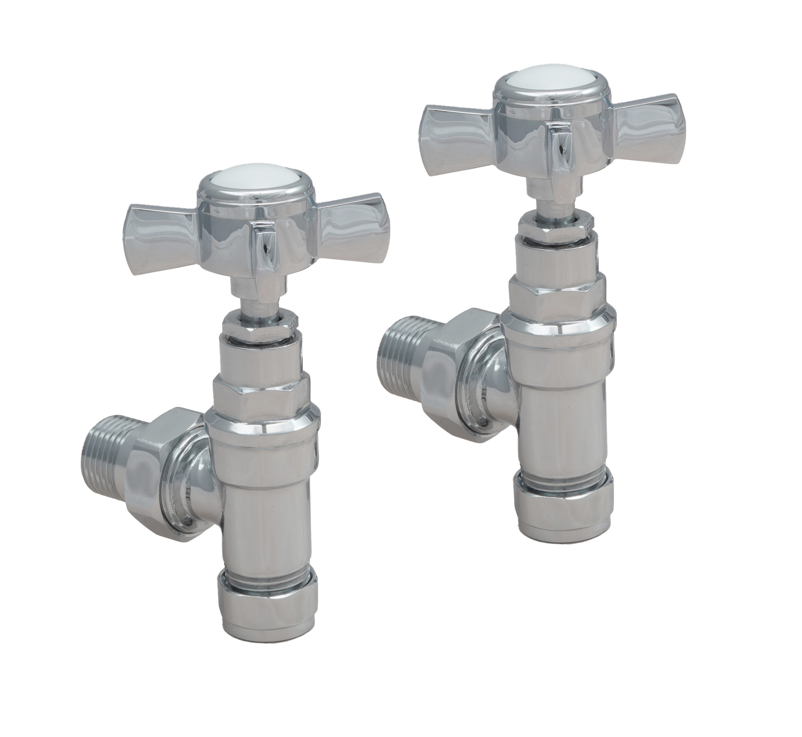 JTP - Grosvenor Angled Radiator Valve Chrome