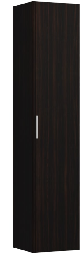 Base Tall cabinet, 1 door, left hinged, 1 fixed shelf, 4 glass shelves, design matches vanity units