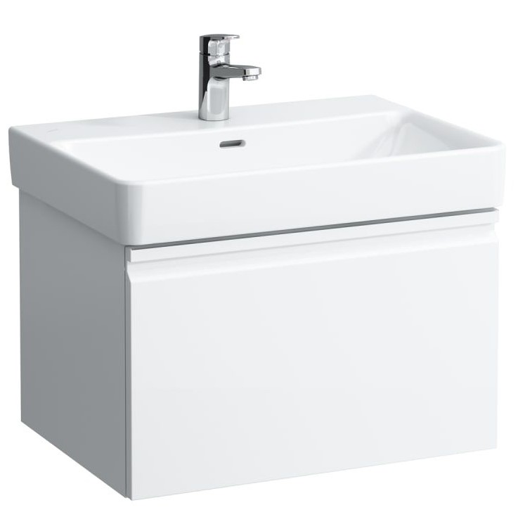 Vanity unit, 1 drawer and interior drawer, incl. drawer organiser, matches washbasin 810964- WHITE