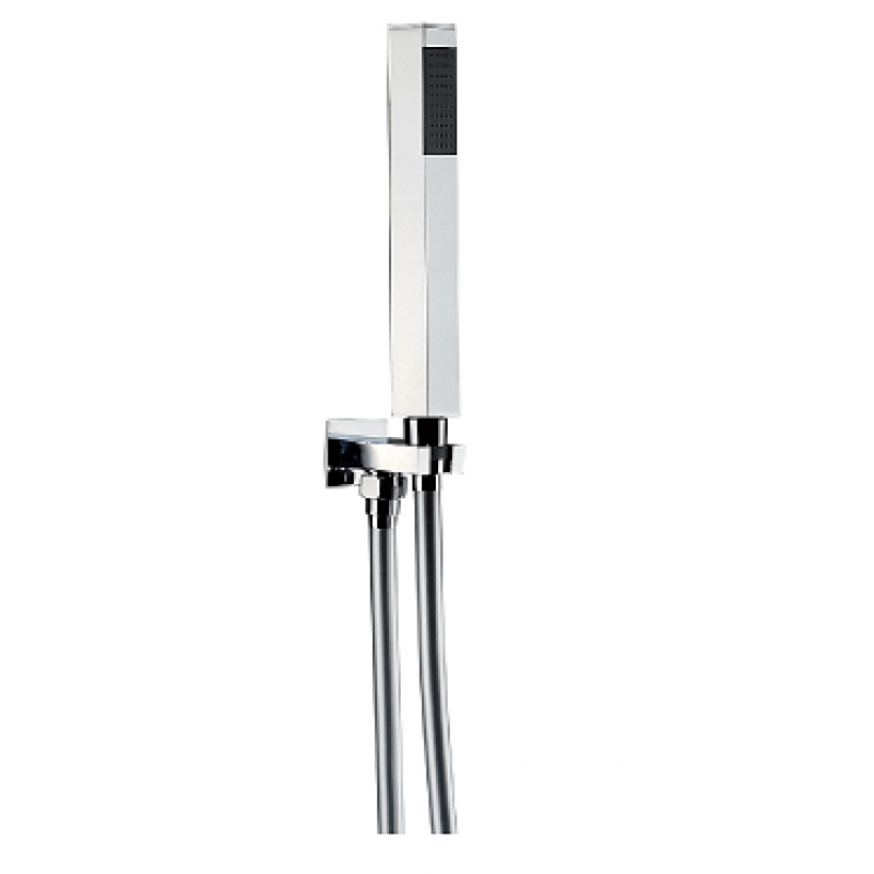 Square wall water outlet & front fixing holder with easy clean hose and slim ant (HS05SQ)