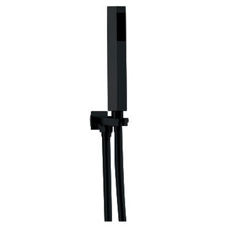 Square wall water outlet & front fixing holder with easy clean hose and slim ant (HS05SQ-B)