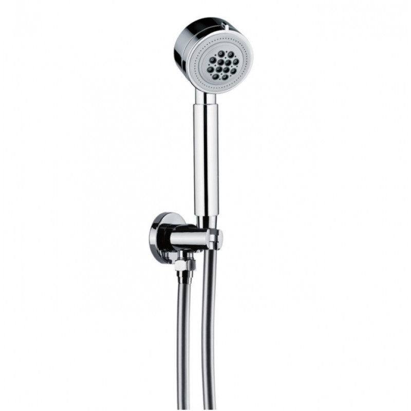 Round wall water outlet & front fixing holder with easy clean hose and slim, mul (HS100RD)