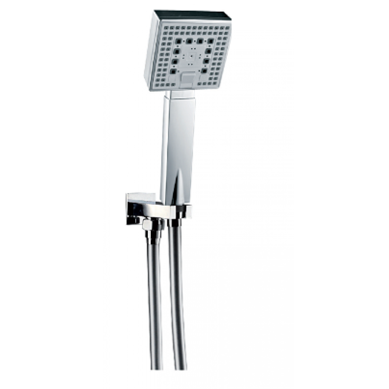 Square wall water outlet & front fixing holder with easy clean hose and slim ant (HS400SQ)