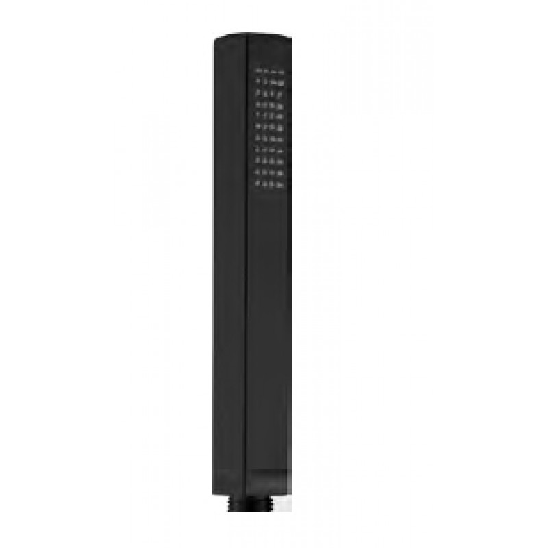 Square anti-scaling/brass shower handle - Matt Black (HS500-B)