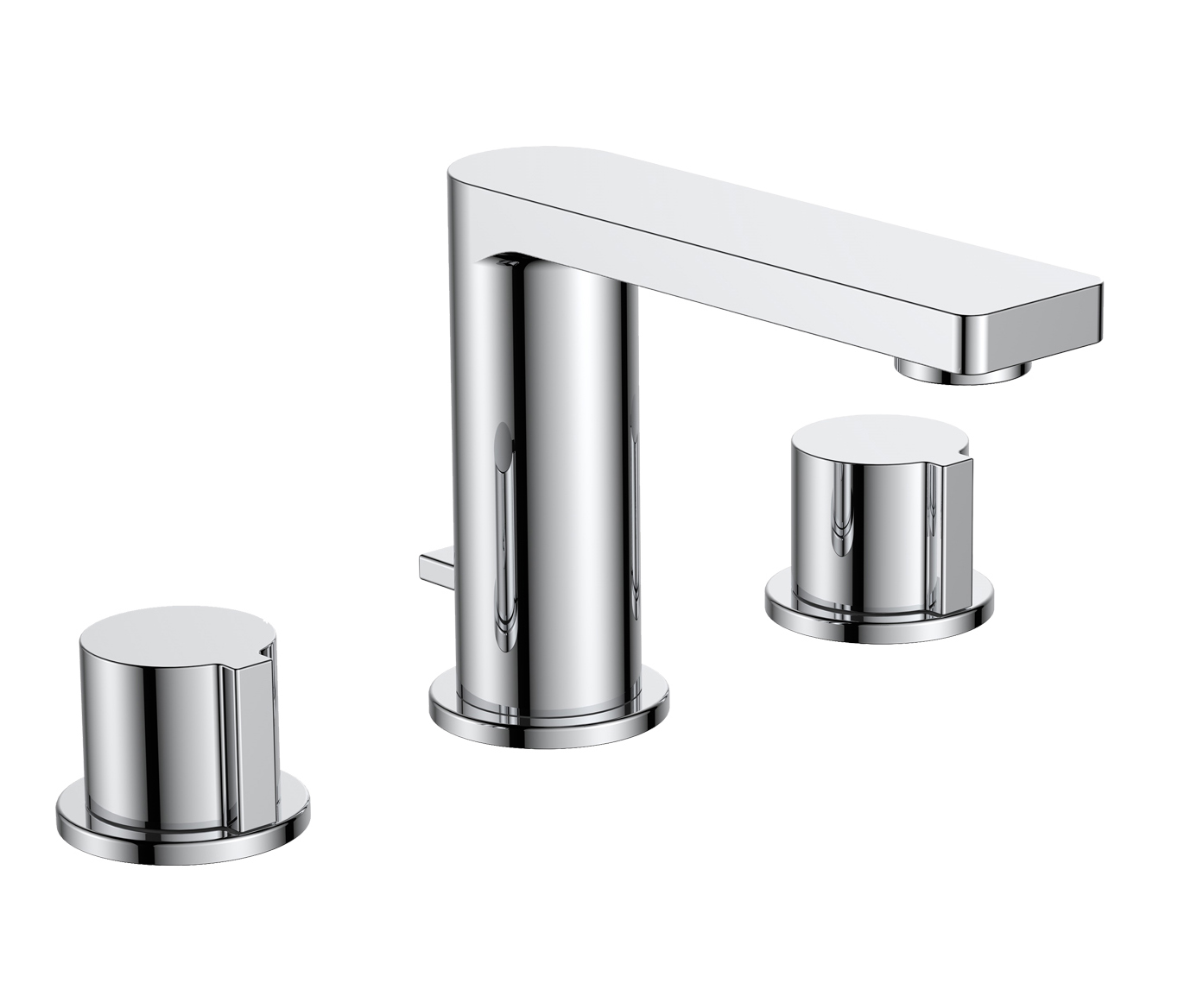 Hugo deck mounted basin mixer with pop up waste