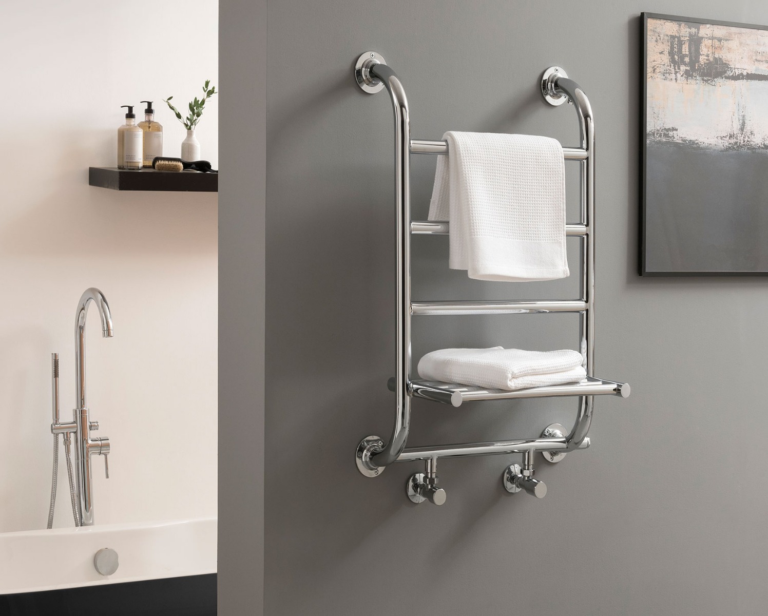 Contemporary Ieri MS Towel Rail Electric-Chrome 750x525