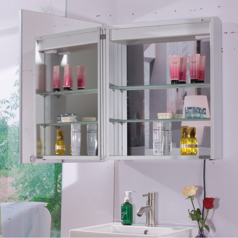 Single Door LED/ Bluetooth mirror cabinet - 600X800mm (IMG-60)