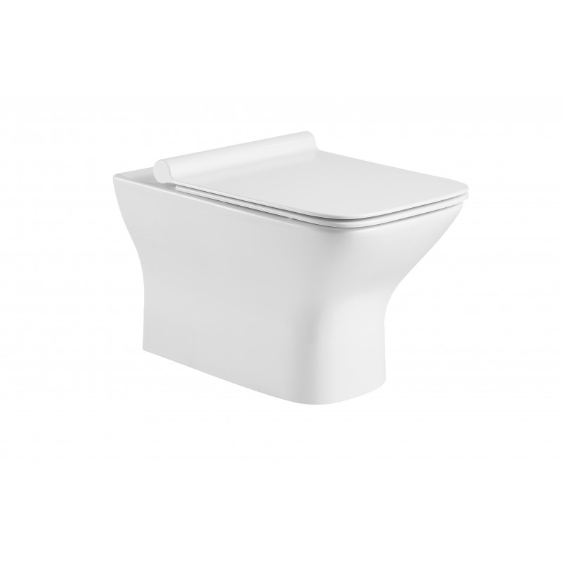 I mpression rimless wall hung wc pan & soft close seat. (IMP001)