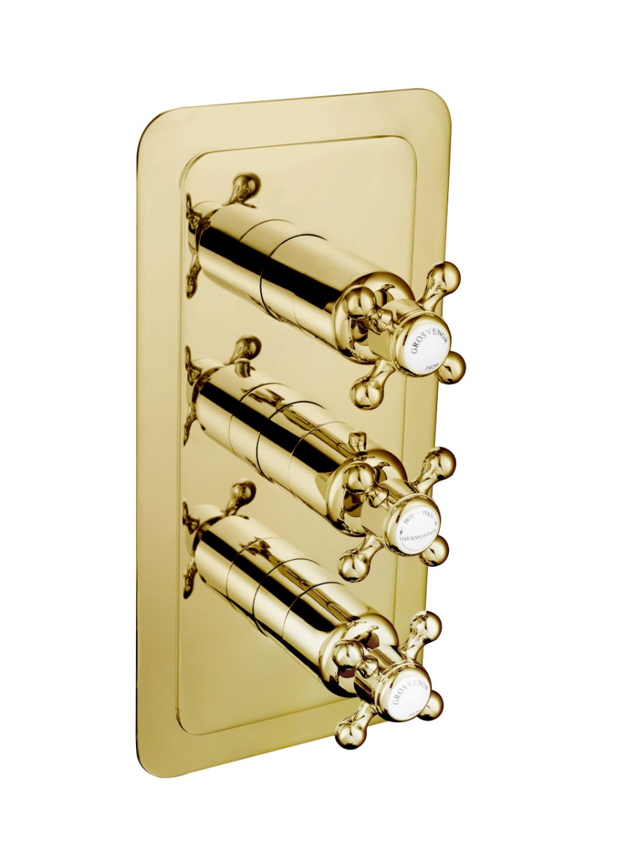 Grosvenor Cross Thermostatic 3 Outlet Shower Valve 76691G