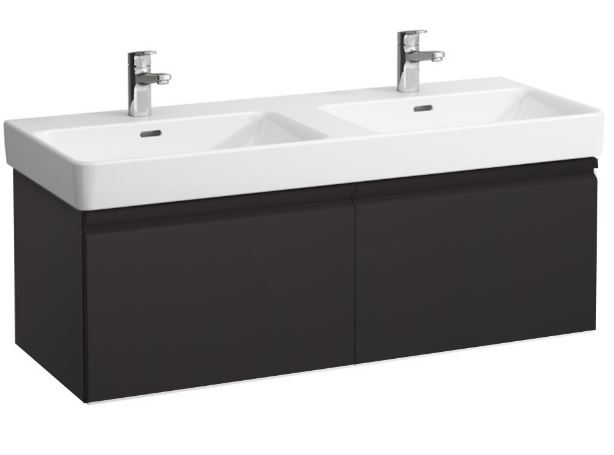 Vanity unit, 2 drawers and interior drawer, incl. drawer organiser, matches washbasin 814968 - GRAPHITE