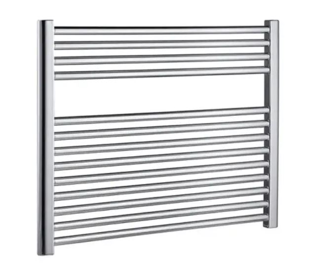 Radox Premier 600mm H x 1000mm W Chrome Straight Horizontal Heated Towel Rail Output (BTU)2202