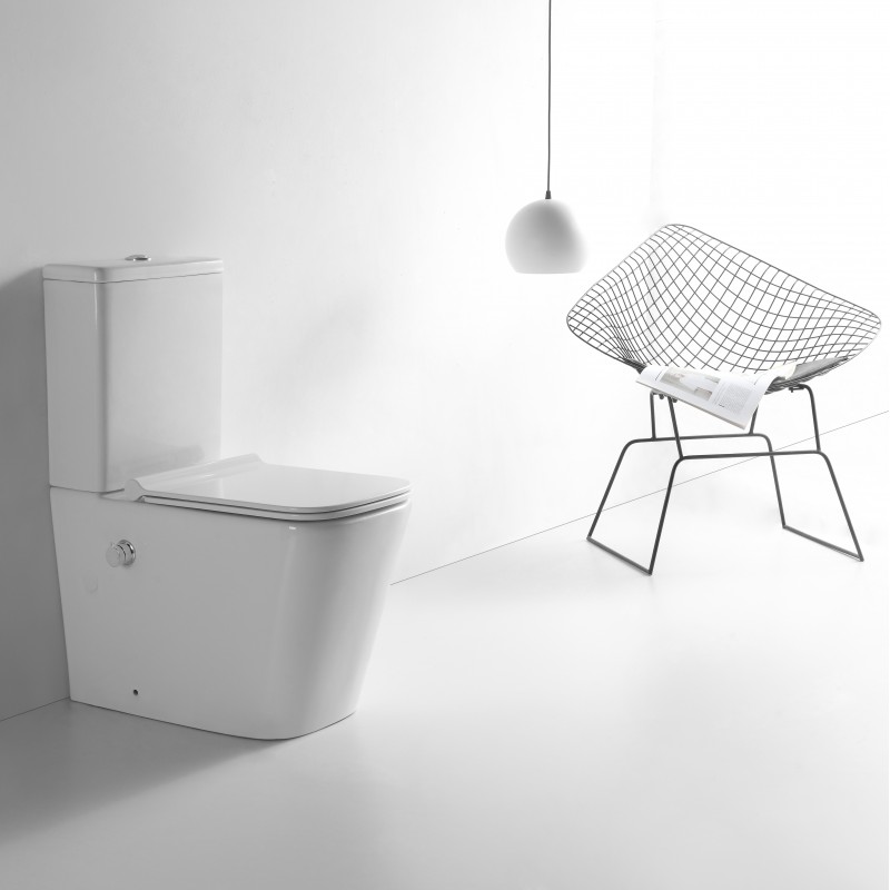 Klozet SQ C/C (closed back) + bidet mixing valve + seat (KLZ-S13)