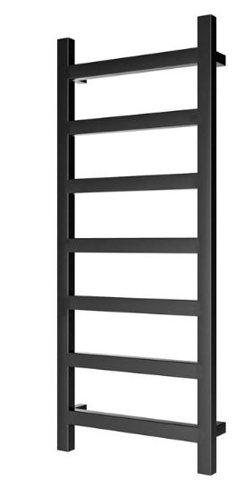 Radox Eros 875 x 500 Matt Black Designer Towel Radiator Output (BTU) 2226