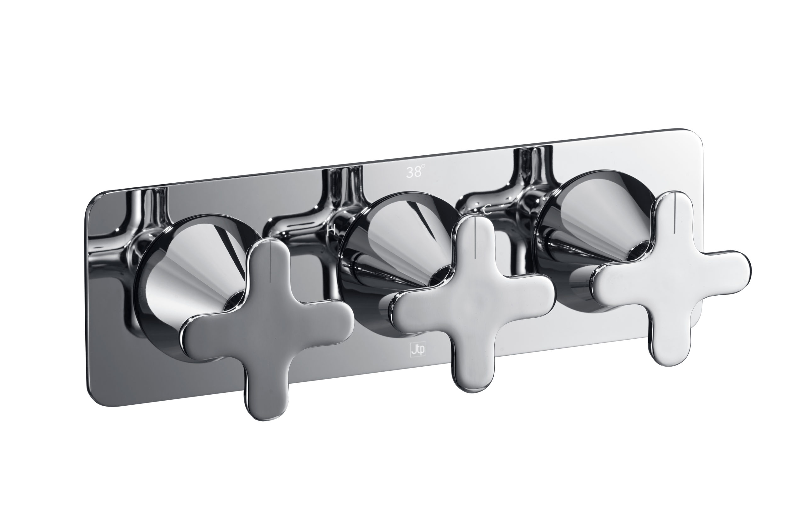 JTP - Thermostatic concealed 2 outlet shower valve (both handles included)
