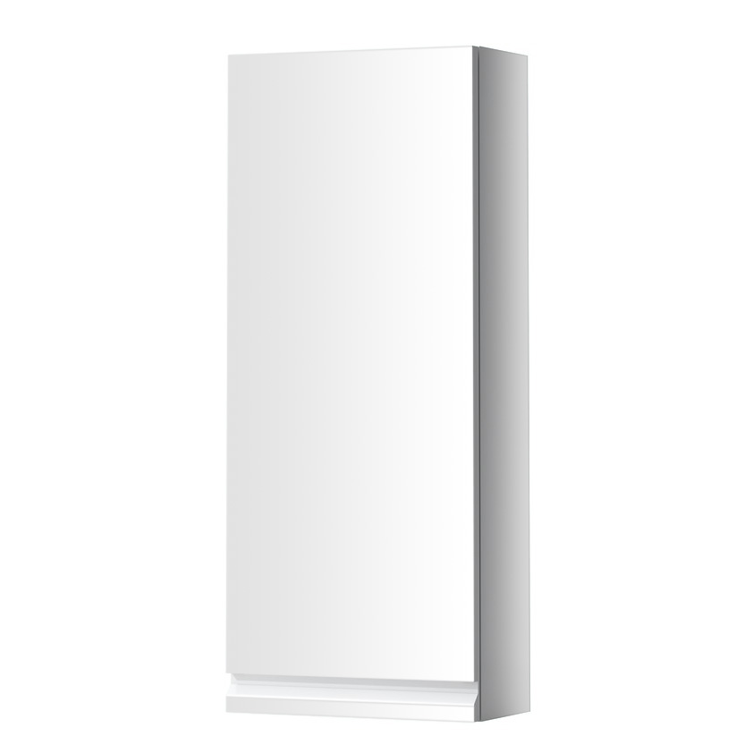 Wall cabinet, with small projection, 1 door, left hinged - WHITE GLOSS