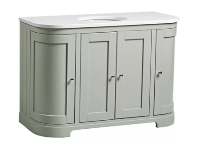 LANSDOWN 1200 CURVED UNDERSLUNG UNIT - PEBBLE GREY