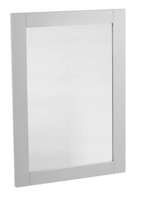 TRADITIONAL FRAMED MIRROR -PEBBLE GREY