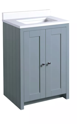 Lansdown 600 Underslung Unit & Basin - Mineral Blue