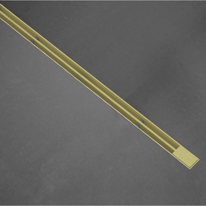 Line Slim Shower Drain & Grate - 600mm - Brush Gold (LINE60-G)