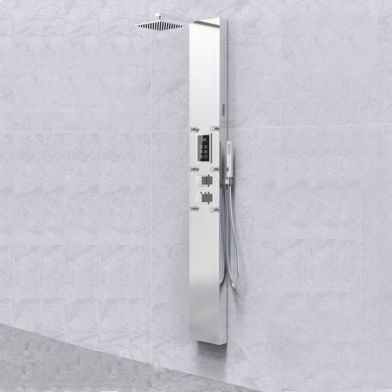 Aquamist Thermostatic Steam Shower Panel 6kw with overhead shower, hand shower a (AQM-SP)