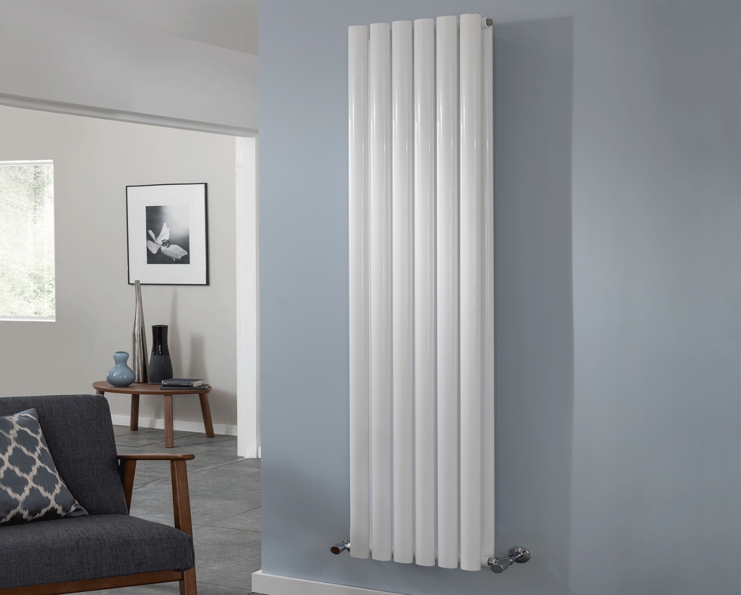 Designer Radiators Lure Double Heating Only - White 1800x352