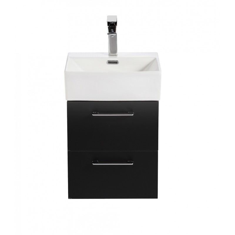 CORE 2 drawer wall hung vanity unit & basin (COR40W-MB)