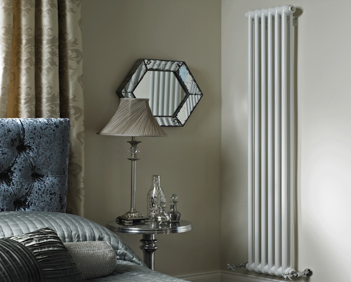 Designer Radiators Mode 2 Column 10 Section Radiator Mild Steel - White Ral 9016 500x460