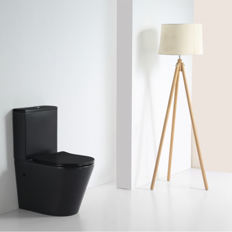 Onyx rimless close coupled short-projection toilet with Geberit flush & seat - M (ONX-N07)