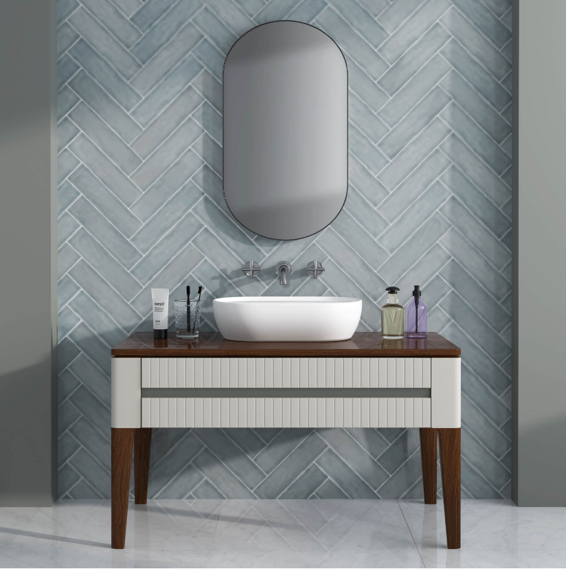 Teramoda Sterling Gloss Pressed Glazed Hexagon Ceramic One Side 90 mm- Price per m2