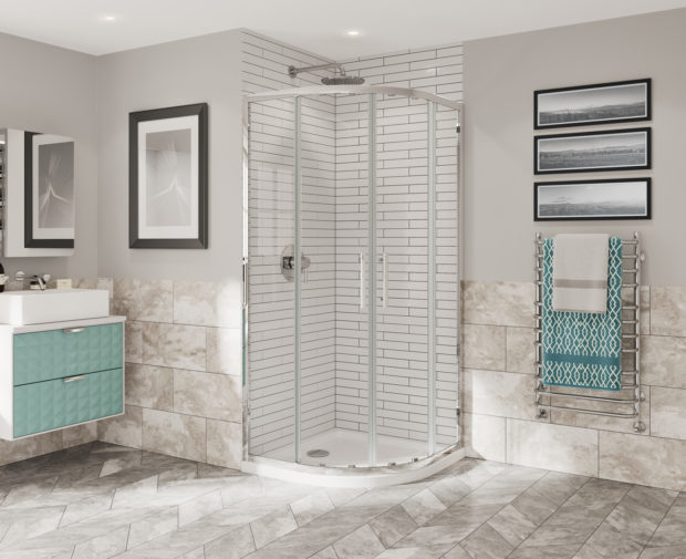 Optima 6 Quadrant Door 800 X 800 mm Chrome
