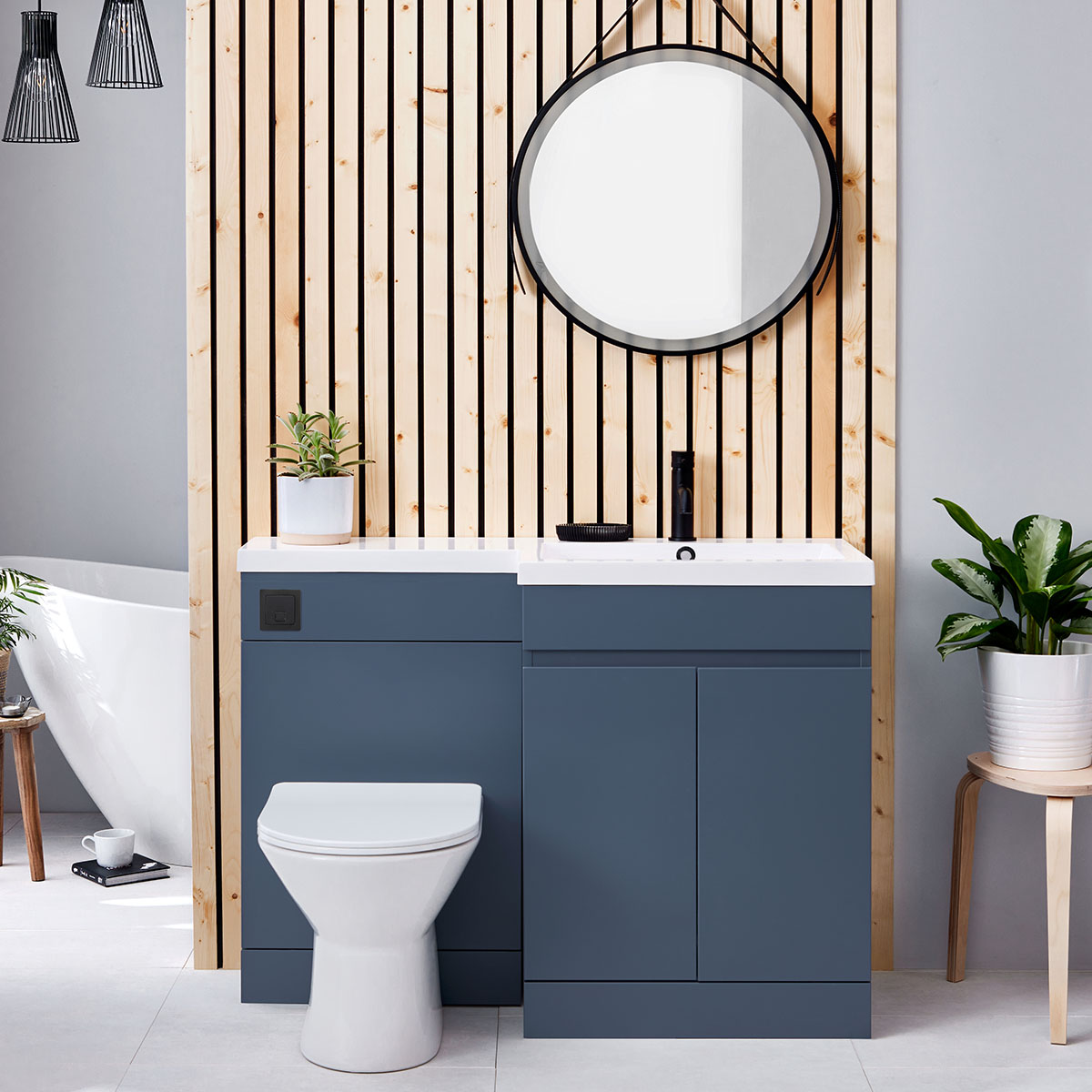 Envaron 600 Floor Standing Vanity Unit & Basin - Blue 